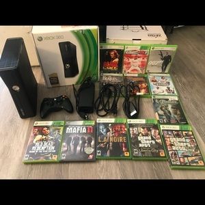 Xbox 360 console 4G with 12 games for  free